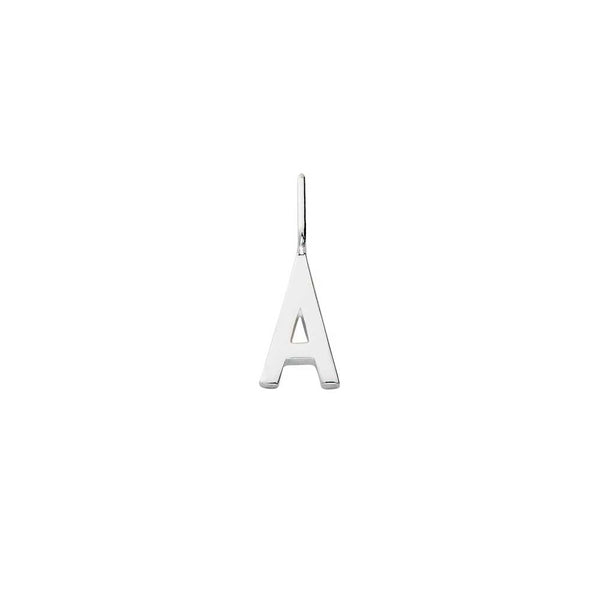 10mm Silver Letter Charm – Initial Necklace Pendant A–Z