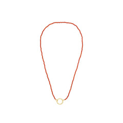 Gemstone Charm Lock Chain 2mm