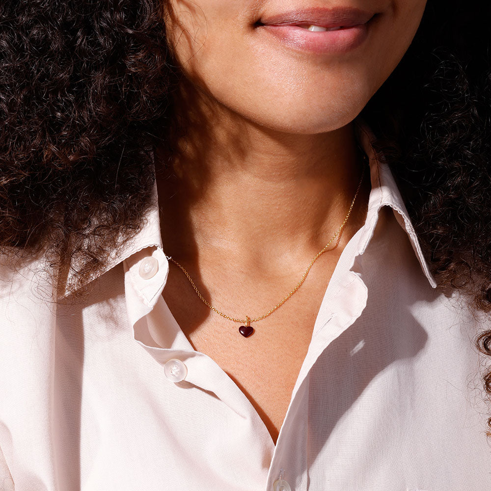 Close to my Heart. Enamel charm, gold plated