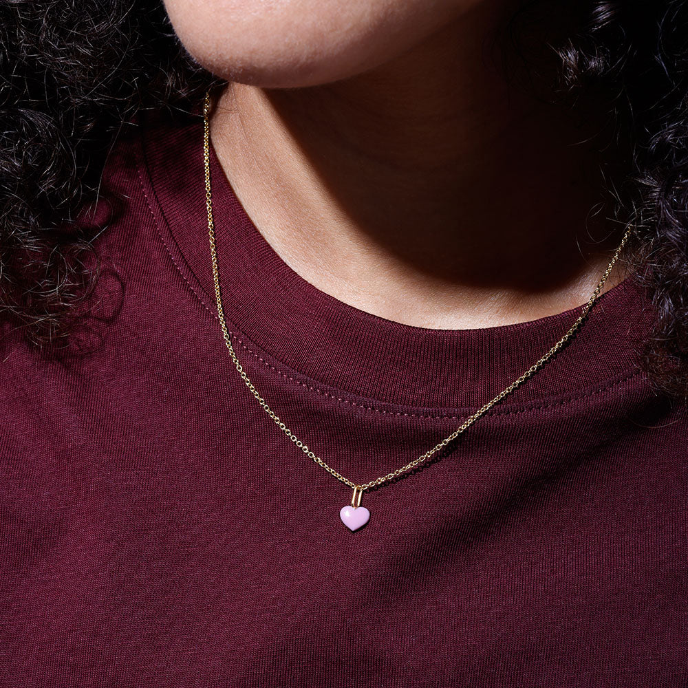 Close to my Heart. Enamel charm, gold plated