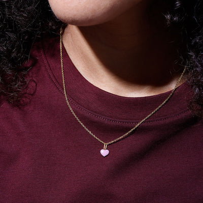 Close to my Heart. Enamel charm, gold plated