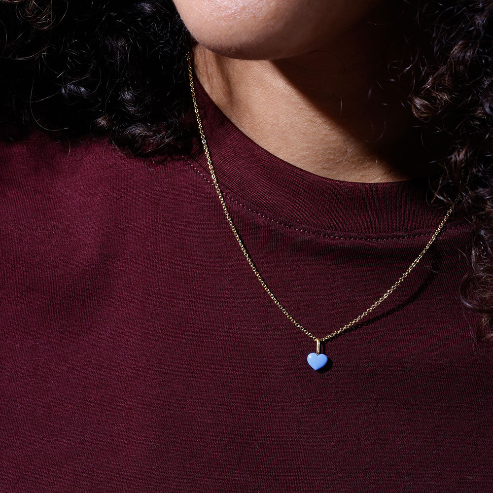 Close to my Heart. Enamel charm, gold plated