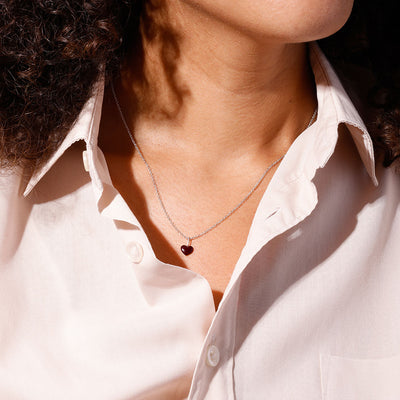Close to my Heart. Enamel charm, silver