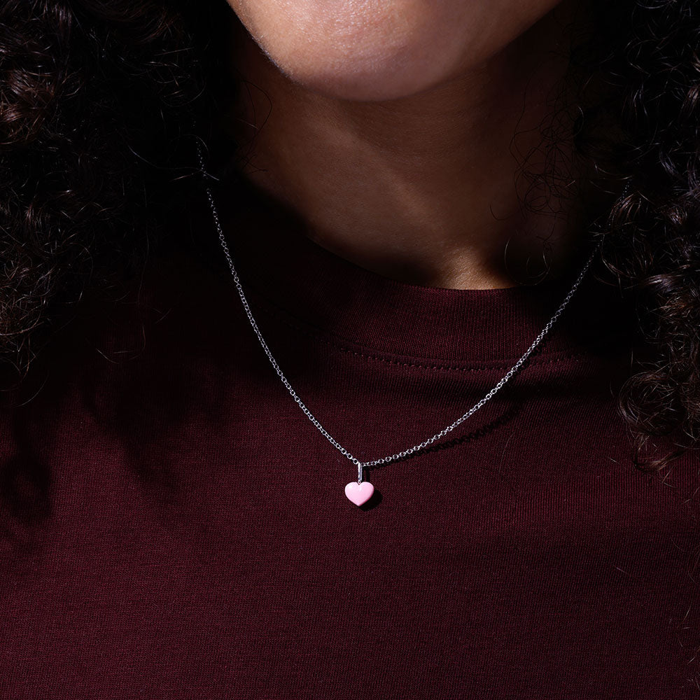 Close to my Heart. Enamel charm, silver