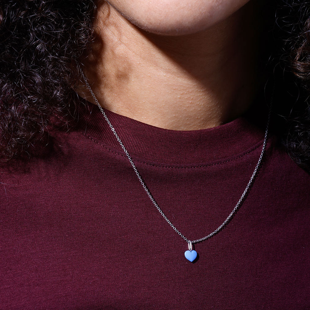 Close to my Heart. Enamel charm, silver