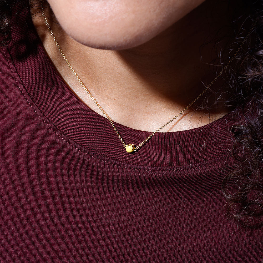 When life gives you lemons. Necklace, gold plated