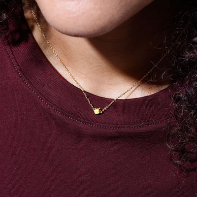 When life gives you lemons. Necklace, gold plated