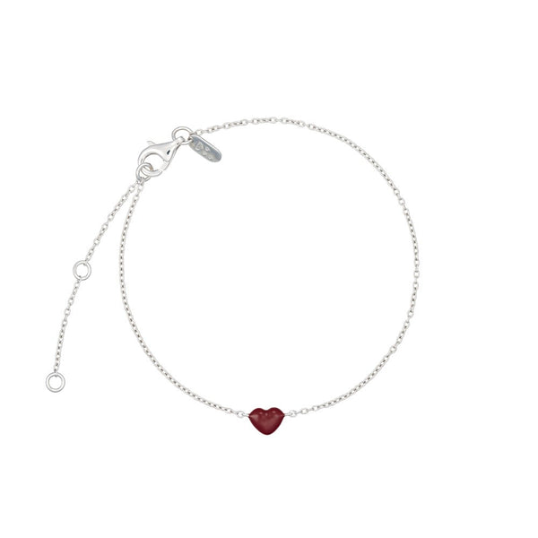 Little Big Love Bracelet Burgundy - Silver