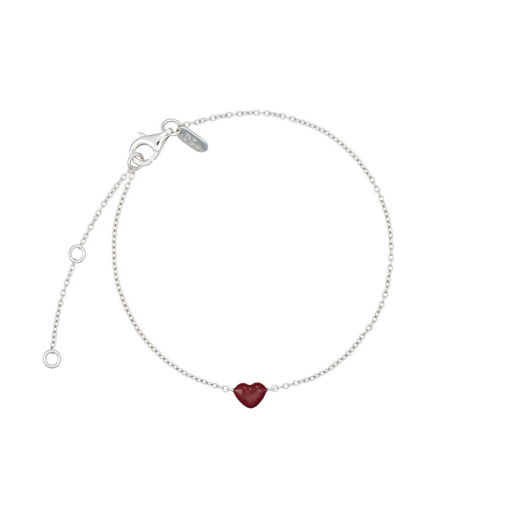 Little Big Love Bracelet Burgundy - Silver