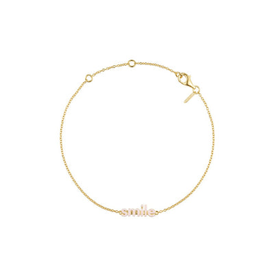 Vocabulary enamel bracelet, gold plated