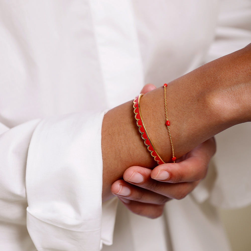 Lace bangle - Brass