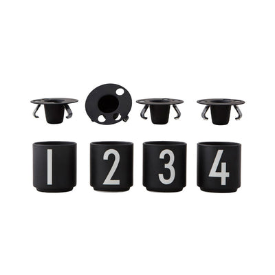 Advent Set Black Mini Cups + Candle Holders