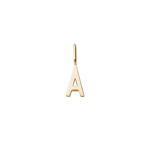 10mm Gold Letter Charm – Initial Necklace Pendant A–Z (18ct gold plated)