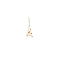 10mm Gold Letter Charm – Initial Necklace Pendant A–Z (18ct gold plated)