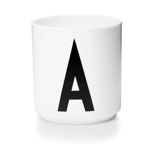 Personal Porcelain cup A-Z (White)
