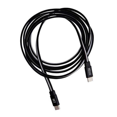 USB-C naar USB-C-kabel, 2 m (zwart-wit)