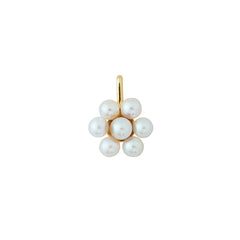 MyFlower Charm Monochrome 10mm (Pearls/18K gold-plated)