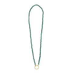 Gemstone Charm Lock Chain 2mm