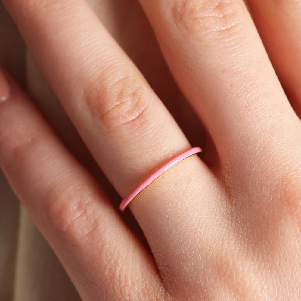 Classic Stack Ring Pink