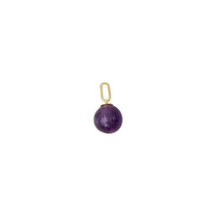 Stone Drop Charm 8mm (18k Gold-plated)